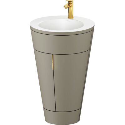 Duravit Starck 1 - Keramik Weiß Matt, Bodenstehend, Innenbeleuchtung - Waschtisch-Set Duravit Starck 1 - Keramik Weiß Matt, Bodenstehend, Innenbeleuchtung - Waschtisch-Set