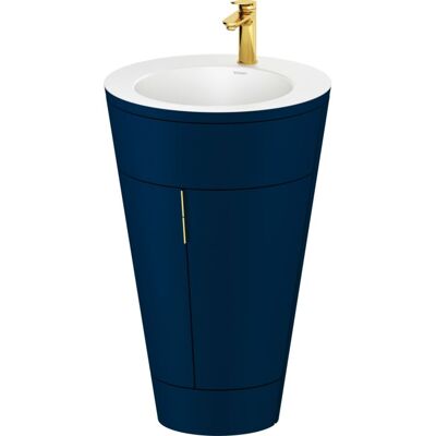 Duravit Starck 1 - Nachtblau, Keramik, Innenbeleuchtung, bodenstehend - Waschtisch-Set Duravit Starck 1 - Nachtblau, Keramik, Innenbeleuchtung, bodenstehend - Waschtisch-Set