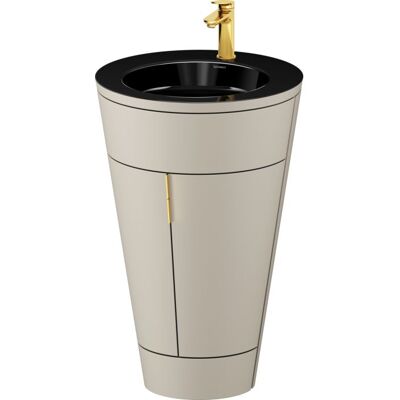 Duravit Starck 1 - Keramik Waschtisch-Set, Taupe Seidenmatt, bodenstehend Duravit Starck 1 - Keramik Waschtisch-Set, Taupe Seidenmatt, bodenstehend
