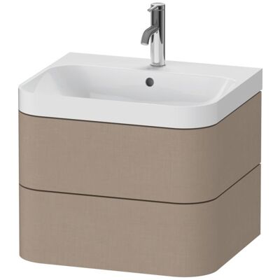 Duravit Happy D.2 Plus Möbelwaschtisch HP4345O7575 57,5 x 49 cm, 1 Hahnloch, leinen, 2 Schubkästen Duravit Happy D.2 Plus Möbelwaschtisch HP4345O7575 57,5 x 49 cm, 1 Hahnloch, leinen, 2 Schubkästen
