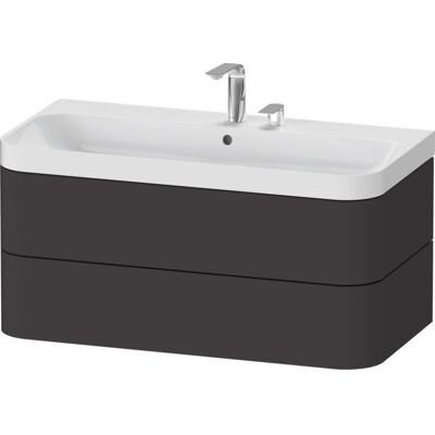 Duravit Wandhängendes Badmöbelset - Graphit Supermatt - HP4348E8080 Duravit Wandhängendes Badmöbelset - Graphit Supermatt - HP4348E8080