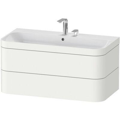 Duravit Happy D.2 Plus Wandhängendes Waschtisch-Set - Weiß Seidenmatt - HP4638E3636 Duravit Happy D.2 Plus Wandhängendes Waschtisch-Set - Weiß Seidenmatt - HP4638E3636