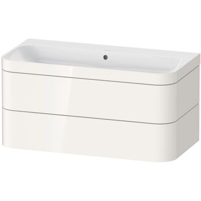 Duravit Weiß Hochglanz wandhängendes Badmöbel-Set mit 2 Schubkästen - HP4638N2222 Duravit Weiß Hochglanz wandhängendes Badmöbel-Set mit 2 Schubkästen - HP4638N2222