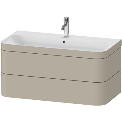 Duravit Happy D.2 Plus Wandhängendes Taupe Satin Badezimmer-Set - 97,5x49cm Duravit Happy D.2 Plus Wandhängendes Taupe Satin Badezimmer-Set - 97,5x49cm