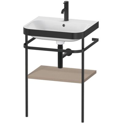 Duravit Happy D.2 Plus C-Bonded Set mit Metallkonsole - Waschtisch-Kombination Duravit Happy D.2 Plus C-Bonded Set mit Metallkonsole - Waschtisch-Kombination