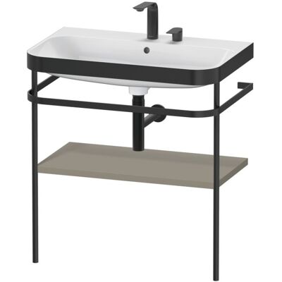 Duravit Happy D.2 Plus C-Bonded Waschtisch-Set mit Metallkonsole - 77,5 x 49 cm Duravit Happy D.2 Plus C-Bonded Waschtisch-Set mit Metallkonsole - 77,5 x 49 cm