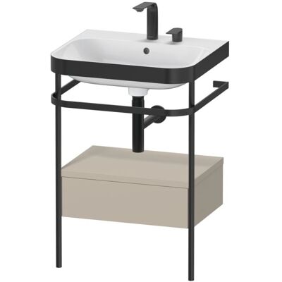 Duravit Taupe Badezimmer Set - Vollauszug, 2 Löcher, 57,5x49 cm Duravit Taupe Badezimmer Set - Vollauszug, 2 Löcher, 57,5x49 cm