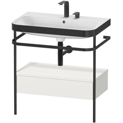Duravit Happy D.2 Plus C-Bonded Set mit Metallkonsole - Waschtisch-Kombination Duravit Happy D.2 Plus C-Bonded Set mit Metallkonsole - Waschtisch-Kombination