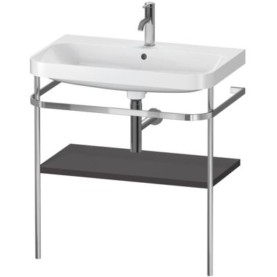 Duravit Happy D.2 Plus C-förformigt Waschtisch-Set - Graphit Supermatt Duravit Happy D.2 Plus C-förformigt Waschtisch-Set - Graphit Supermatt
