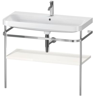 Duravit Happy D.2 Plus C-Form Waschbecken-Set - Hochglanz Weiß Duravit Happy D.2 Plus C-Form Waschbecken-Set - Hochglanz Weiß