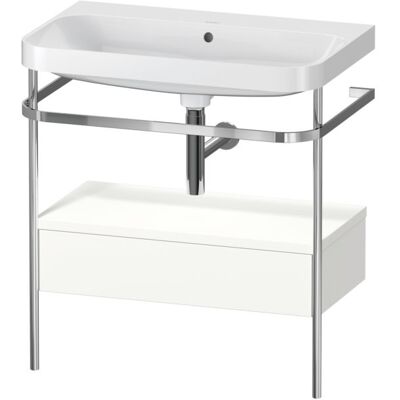 Duravit Happy D.2 Plus C-Form Set mit Metallkonsole - Möbelwaschtisch-Kombination Duravit Happy D.2 Plus C-Form Set mit Metallkonsole - Möbelwaschtisch-Kombination