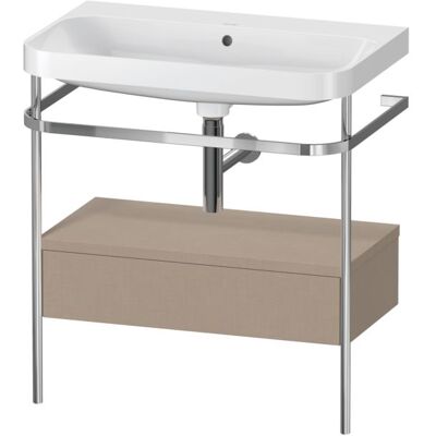 Duravit Happy D.2 Plus C-Shaped Set mit Metallkonsole - Leinen Duravit Happy D.2 Plus C-Shaped Set mit Metallkonsole - Leinen