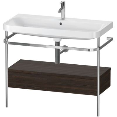 Duravit Happy D.2 Plus C-förmiges Set mit Metallkonsole - Waschbecken & Möbel Duravit Happy D.2 Plus C-förmiges Set mit Metallkonsole - Waschbecken & Möbel
