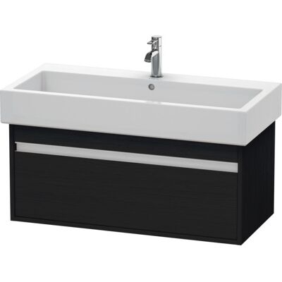 Duravit Ketho Wandhängender Waschtischunterbau - Eiche Schwarz, 1 Auszug Duravit Ketho Wandhängender Waschtischunterbau - Eiche Schwarz, 1 Auszug