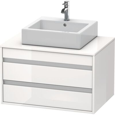 Duravit Ketho Wandhängender Waschtischunterschrank - 2 Schubkästen, 800mm, Weiß Hochglanz Duravit Ketho Wandhängender Waschtischunterschrank - 2 Schubkästen, 800mm, Weiß Hochglanz