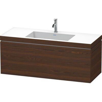 Duravit L-Cube Wandhängendes Möbelwaschtisch-Set - Nussbaum gebürstet Duravit L-Cube Wandhängendes Möbelwaschtisch-Set - Nussbaum gebürstet