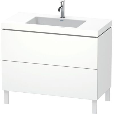 Duravit L-Cube Möbelwaschtisch - Bodenstehend, 2 Auszüge, Weiß Matt, 100x48 cm Duravit L-Cube Möbelwaschtisch - Bodenstehend, 2 Auszüge, Weiß Matt, 100x48 cm