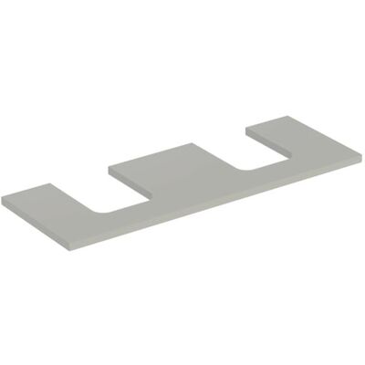 Geberit Greige Doppel-Ausschnitt Waschtischplatte - Waschbeckenart Geberit Greige Doppel-Ausschnitt Waschtischplatte - Waschbeckenart