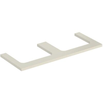 Geberit One Waschtisch-Platte 505345004 120 x 3 x 47 cm, sand-grau/lackiert hochglänzend, Ausschnitt zweifach Geberit One Waschtisch-Platte 505345004 120 x 3 x 47 cm, sand-grau/lackiert hochglänzend, Ausschnitt zweifach