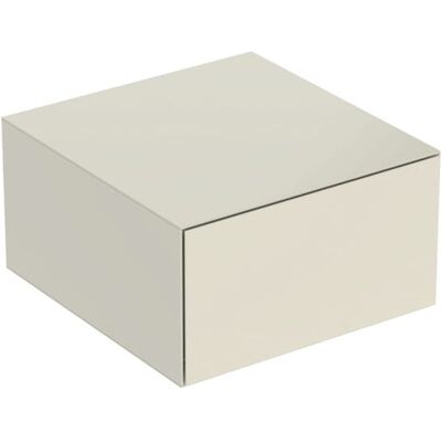 Geberit Sand-Grau Hochglanz Wandhängender Seitenschrank - Seitenschrank Geberit Sand-Grau Hochglanz Wandhängender Seitenschrank - Seitenschrank