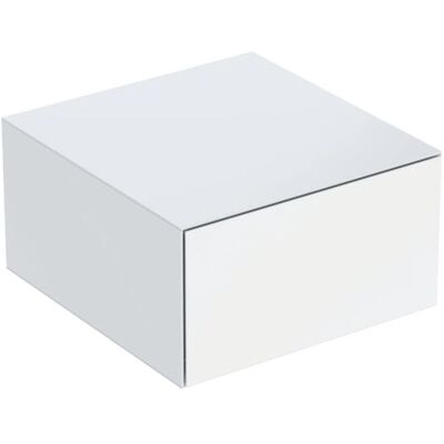 Geberit Wandhängender Seitenschrank mit Schublade - Weiß Hochglanz - 45x24,5x47cm Geberit Wandhängender Seitenschrank mit Schublade - Weiß Hochglanz - 45x24,5x47cm