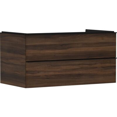 Hansgrohe Xelu Q Waschtischunterschrank - Nussbaum Dunkel / Griff Mattschwarz Hansgrohe Xelu Q Waschtischunterschrank - Nussbaum Dunkel / Griff Mattschwarz
