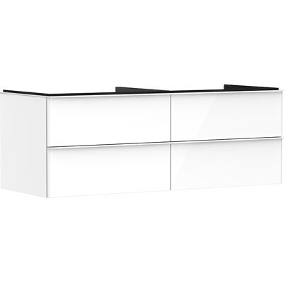 Hansgrohe Xelu Q Waschtischunterschrank - 4 Schubladen, Weiß Hochglanz - Badezimmer Hansgrohe Xelu Q Waschtischunterschrank - 4 Schubladen, Weiß Hochglanz - Badezimmer