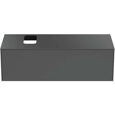 Ideal Standard Waschtisch-Unterschrank T3932Y2 mit Ausschnitt, 1 Auszug, 120x50,5x37 cm, rechts/links, Anthrazit matt lackiert Ideal Standard Waschtisch-Unterschrank T3932Y2 mit Ausschnitt, 1 Auszug, 120x50,5x37 cm, rechts/links, Anthrazit matt lackiert