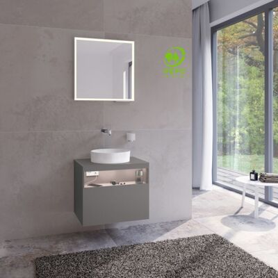 Keuco Stageline Wand-Waschtisch-Unterschrank - Inox Seidenmatt, 65x55x49cm - Waschtisch Keuco Stageline Wand-Waschtisch-Unterschrank - Inox Seidenmatt, 65x55x49cm - Waschtisch