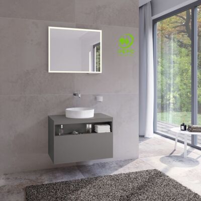 Keuco Waschtisch-Unterschrank 80 cm - Inox Satin - Wandmontage Keuco Waschtisch-Unterschrank 80 cm - Inox Satin - Wandmontage