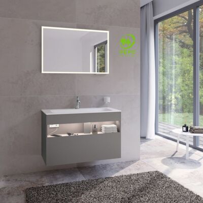 Keuco Stageline Wandhängbarer Waschtisch-Unterschrank - Inox Seidenmatt - Modell 32872290100 Keuco Stageline Wandhängbarer Waschtisch-Unterschrank - Inox Seidenmatt - Modell 32872290100