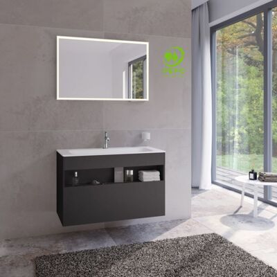 Keuco Stageline Wandhängender Waschtischunterschrank - Vulkanit satiniert - 100x62,5x49 cm Keuco Stageline Wandhängender Waschtischunterschrank - Vulkanit satiniert - 100x62,5x49 cm