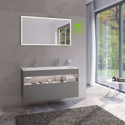 Keuco Stageline Waschtisch-Unterschrank 120x62,5x49cm Lack Inox Satin - Badezimmermöbel Keuco Stageline Waschtisch-Unterschrank 120x62,5x49cm Lack Inox Satin - Badezimmermöbel