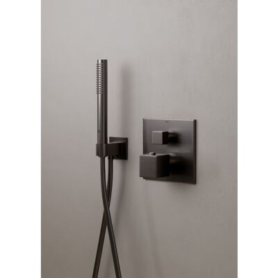 Kludi Decus Brausethermostat - Wandmontiert, Verstellbar, Geborstet Gunmetal - Duschthermostat Kludi Decus Brausethermostat - Wandmontiert, Verstellbar, Geborstet Gunmetal - Duschthermostat