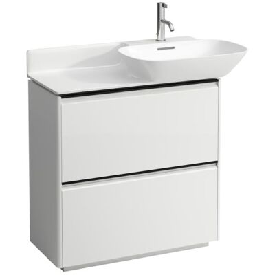 LAUFEN BASE für INO Waschtischunterschrank H4030041102601 77x77cm, 2 Schubladen, Griffleiste Aluminium schwarz, weiß matt LAUFEN BASE für INO Waschtischunterschrank H4030041102601 77x77cm, 2 Schubladen, Griffleiste Aluminium schwarz, weiß matt