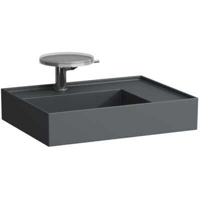 LAUFEN Kartell Waschtisch - Einzel-Armatur, Ohne Überlauf, 600x460mm, Graphit Matt - Waschtisch LAUFEN Kartell Waschtisch - Einzel-Armatur, Ohne Überlauf, 600x460mm, Graphit Matt - Waschtisch