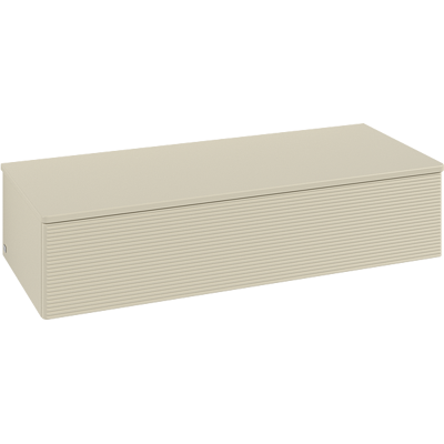 Villeroy und Boch Antao Sideboard L41100HJ mit Beleuchtung, 1 Auszug, 1200 x 268 x 500 mm, Front mit Struktur, Silk Grey Matt Lacquer / Silk Grey Matt Lacquer Villeroy und Boch Antao Sideboard L41100HJ mit Beleuchtung, 1 Auszug, 1200 x 268 x 500 mm, Front mit Struktur, Silk Grey Matt Lacquer / Silk Grey Matt Lacquer