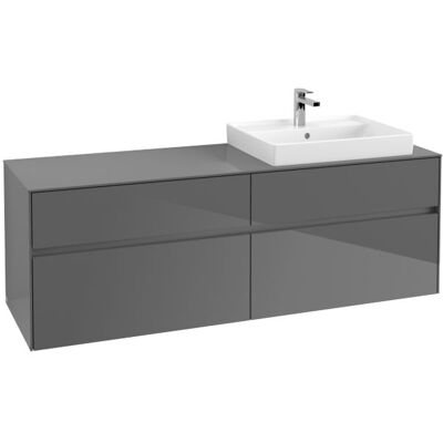 Villeroy & Boch Collaro Waschbeckenunterschrank - 4 Schubladen - Grau Villeroy & Boch Collaro Waschbeckenunterschrank - 4 Schubladen - Grau