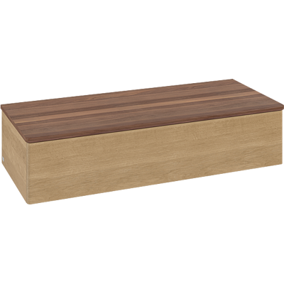 Villeroy und Boch Antao Sideboard L41002HN mit Beleuchtung, 1 Auszug, 1200 x 268 x 500 mm, Front ohne Struktur, Honey Oak / Warm Walnut Villeroy und Boch Antao Sideboard L41002HN mit Beleuchtung, 1 Auszug, 1200 x 268 x 500 mm, Front ohne Struktur, Honey Oak / Warm Walnut