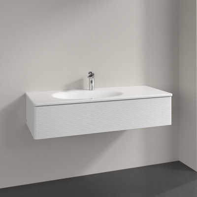 Villeroy & Boch Antao Wandhängender Waschtischunterschrank - Glänzend Weiß - Badmöbel Villeroy & Boch Antao Wandhängender Waschtischunterschrank - Glänzend Weiß - Badmöbel
