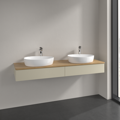Villeroy & Boch Antao Wandhängender Waschtischunterschrank mit LED-Licht - 160x19 cm Villeroy & Boch Antao Wandhängender Waschtischunterschrank mit LED-Licht - 160x19 cm