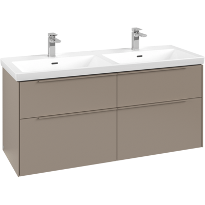 Villeroy & Boch Subway 3.0 Waschbeckenunterschrank - Taupe, 4 Schubladen, LED-Beleuchtung Villeroy & Boch Subway 3.0 Waschbeckenunterschrank - Taupe, 4 Schubladen, LED-Beleuchtung