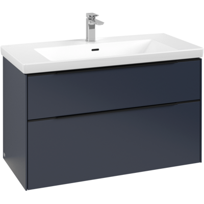 Villeroy & Boch Subway 3.0 Wandmontierter Waschtischunterschrank - Marineblau Villeroy & Boch Subway 3.0 Wandmontierter Waschtischunterschrank - Marineblau