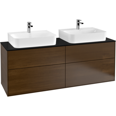 Villeroy & Boch Walnussfurnier Waschtischunterschrank - SoftClosing & Push-to-Open Villeroy & Boch Walnussfurnier Waschtischunterschrank - SoftClosing & Push-to-Open