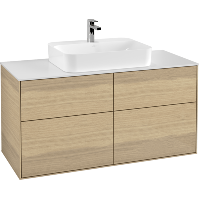 Villeroy & Boch F38100PC Eiche Furnier Waschbeckenunterschrank - 4 Schubladen Villeroy & Boch F38100PC Eiche Furnier Waschbeckenunterschrank - 4 Schubladen