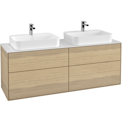 Villeroy & Boch Finion Waschbeckenunterschrank - Eiche Furnier, 4 Schubladen, 1600mm Villeroy & Boch Finion Waschbeckenunterschrank - Eiche Furnier, 4 Schubladen, 1600mm