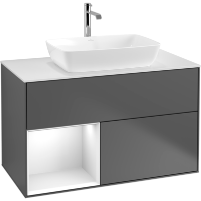 Villeroy & Boch Finion Wandhängbares Badmöbel - 2 Schubladen - LED Beleuchtung Villeroy & Boch Finion Wandhängbares Badmöbel - 2 Schubladen - LED Beleuchtung