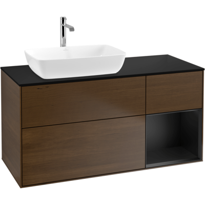 Villeroy & Boch F812PDGN Schwarzmatt Waschtischunterschrank - Wandmontage Villeroy & Boch F812PDGN Schwarzmatt Waschtischunterschrank - Wandmontage
