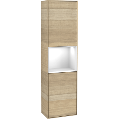Villeroy & Boch Finion Hochschrank - Weiß, Eiche, Hochglanzlack - 418 x 1516 x 270 mm Villeroy & Boch Finion Hochschrank - Weiß, Eiche, Hochglanzlack - 418 x 1516 x 270 mm