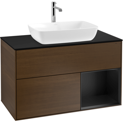 Villeroy & Boch G782PDGN Badschrank Schwarz matt - 2 Schubladen Villeroy & Boch G782PDGN Badschrank Schwarz matt - 2 Schubladen